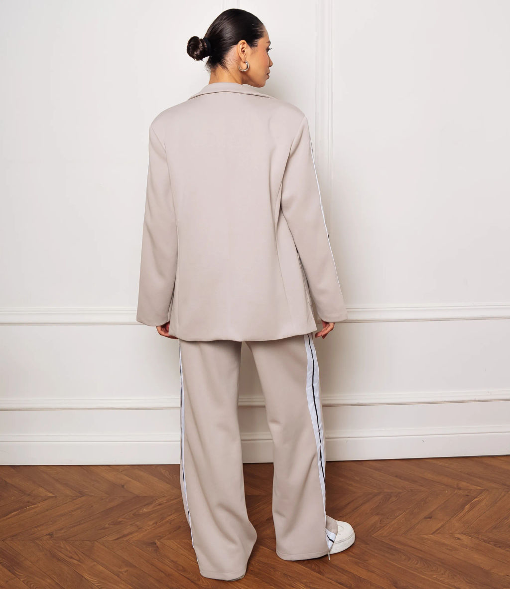 Костюм #ОКТ205001, бежево-серый - Dommod фото 2