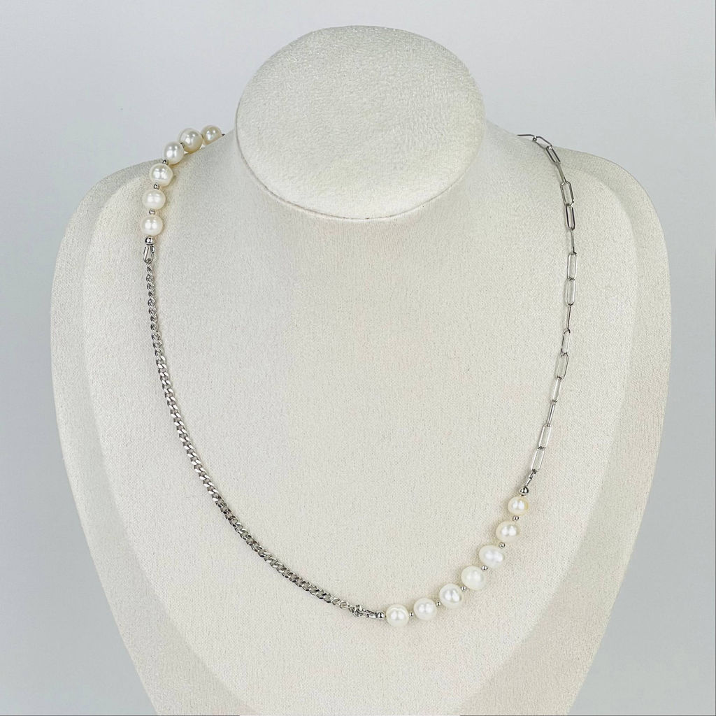 Колье на цепочке с Жемчугом 47 см +