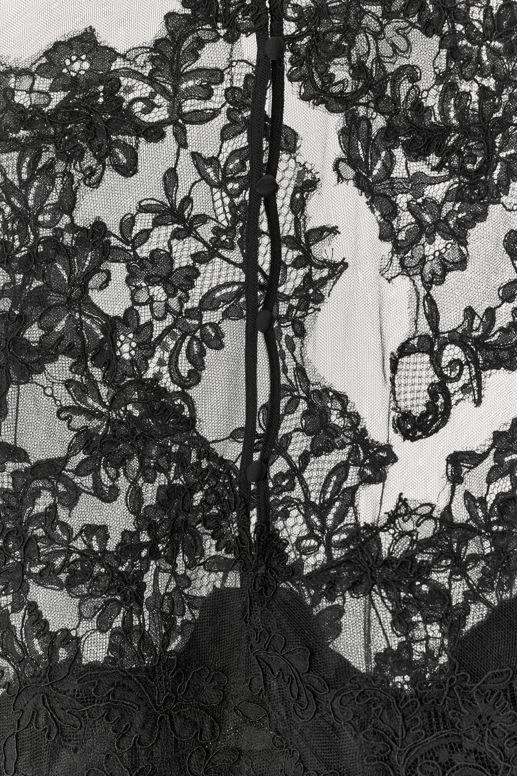 VESTIDO LARGO COMBINADO MESH ENCAJE / Negro - Zara фото 10