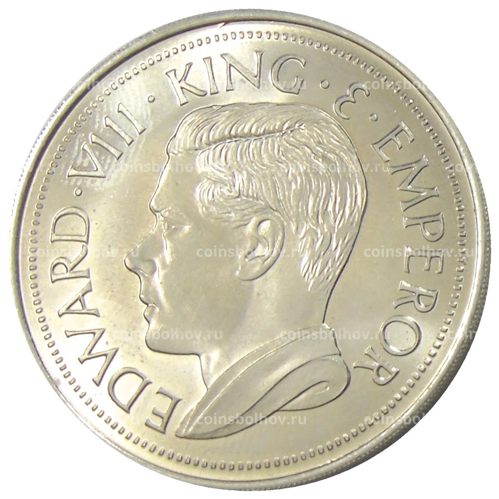Монета Монетовидный жетон 1 крона 1936 года Бирма (паттерн Едварда VIII)