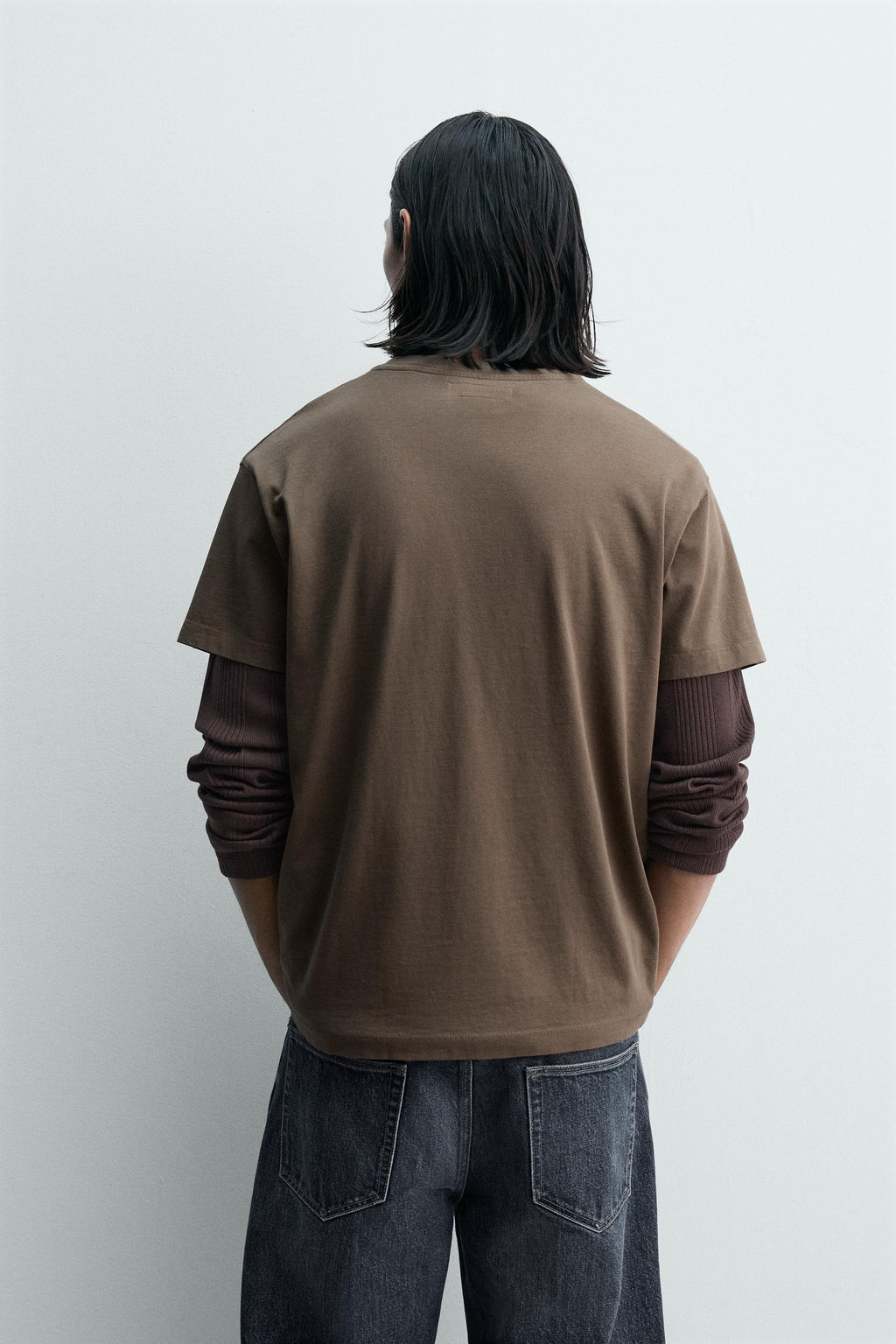 FADED TEXT BOXY FIT T-SHIRT - Zara фото 11