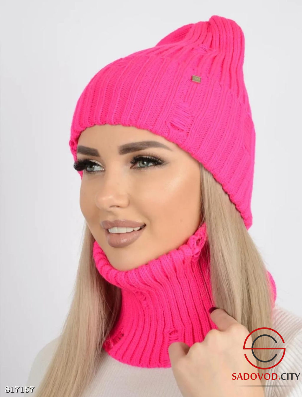 Шапка женская зимняя вязанная - Bruno фото 5