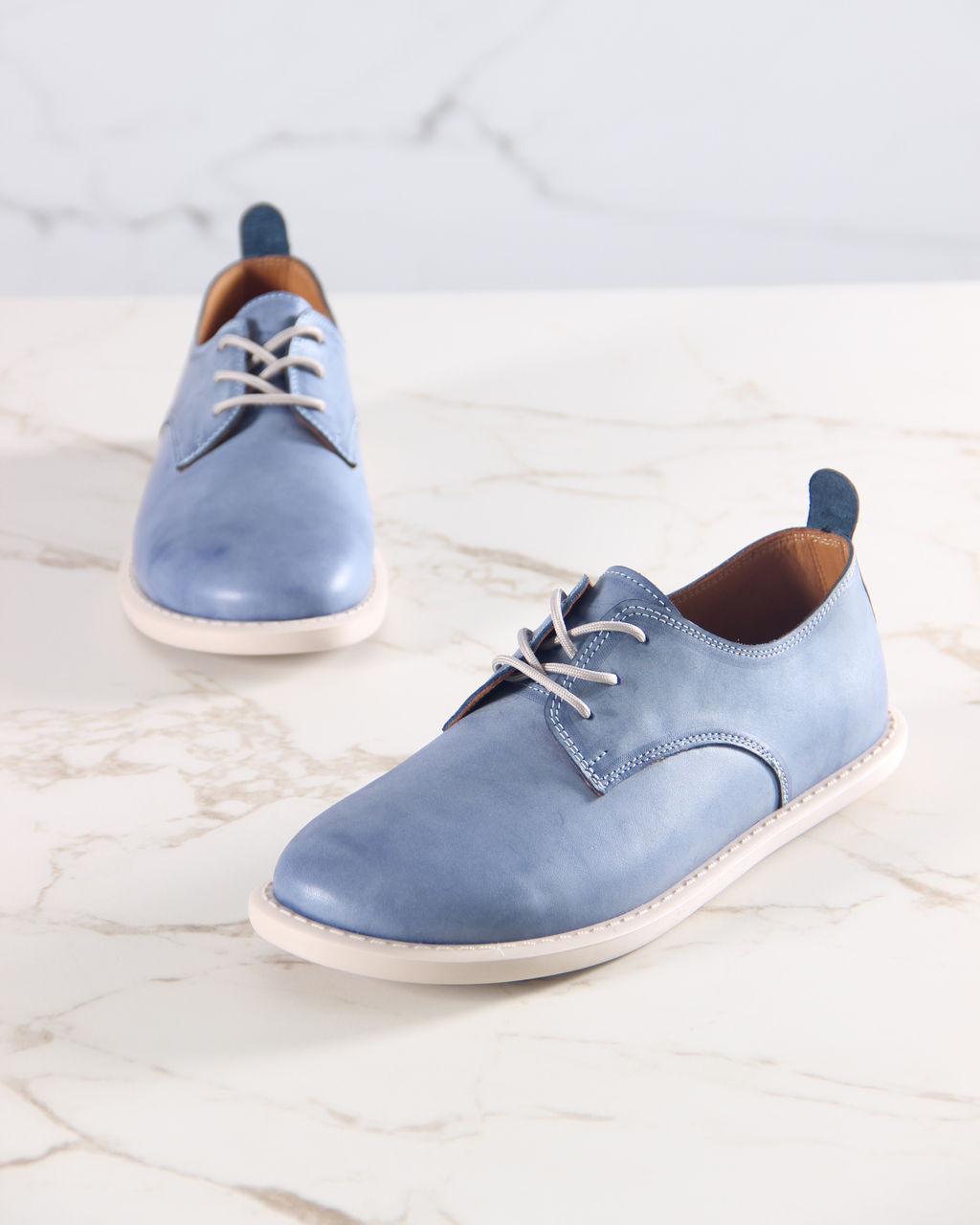 Туфли 181.ОКСЕbe.Вакса джинс+бежевый