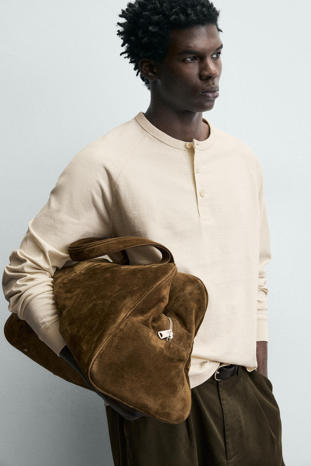 CAMISETA CUELLO PANADERO / Crudo - Zara фото 6