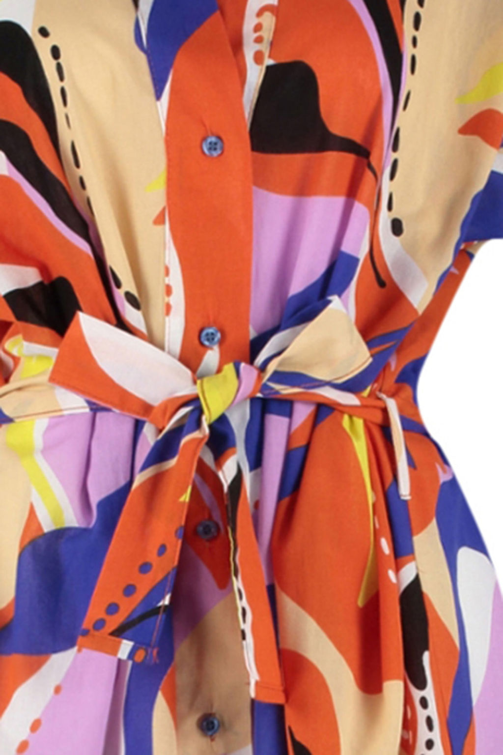 Soyut Desenli Maxi Dokuma %100 Pamuklu Plaj Kimono&Kaftan TBESS23KM00036