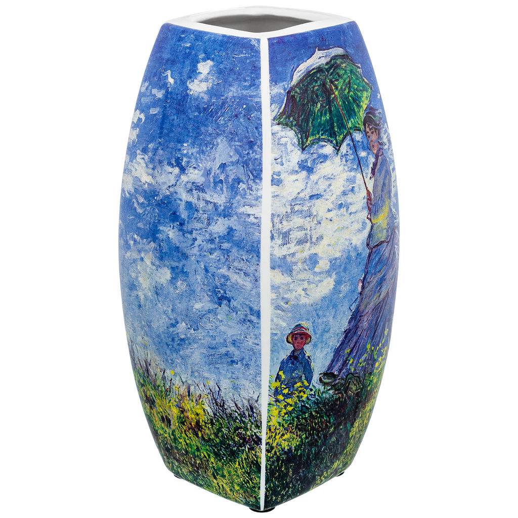 Ваза 1,5 л 11*11*21 см "Прогулка" квадрат, NEW BONE CHINA