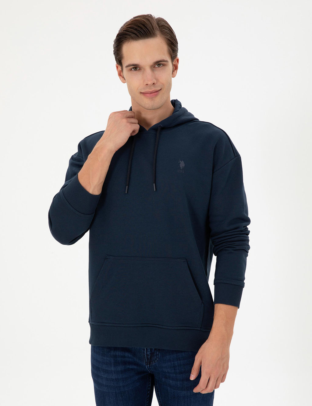 Мужской темно-синий базовый свитшот Неожиданная скидка в корзине - U.s. polo assn фото 3