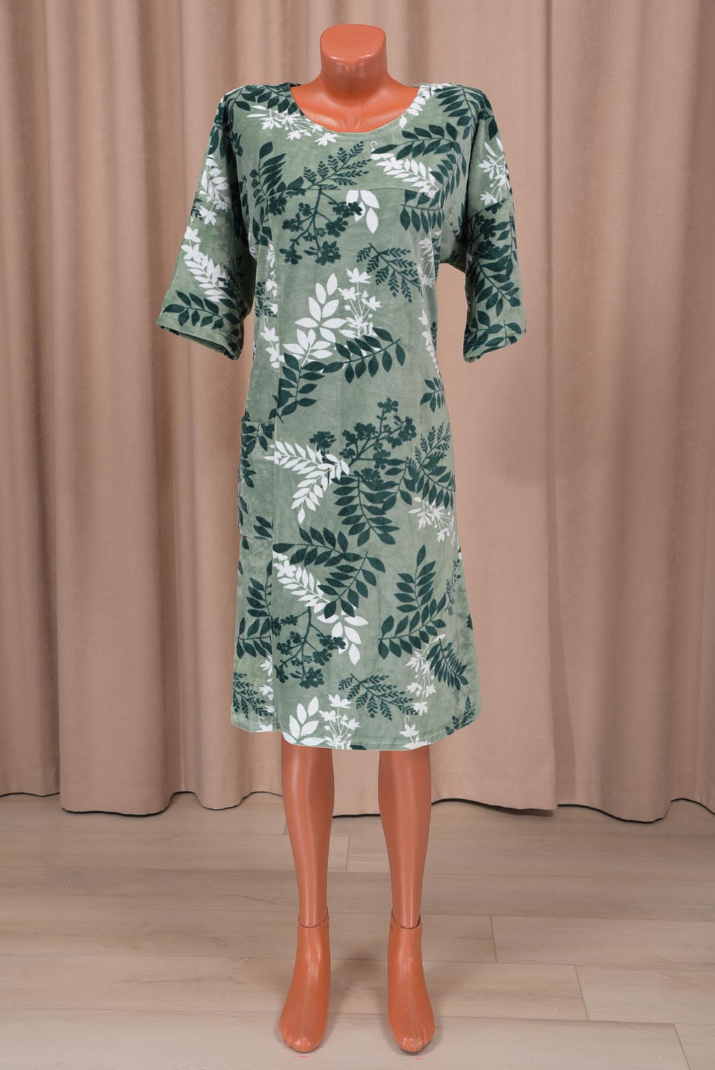 Туника велюровая (01019, зеленый)