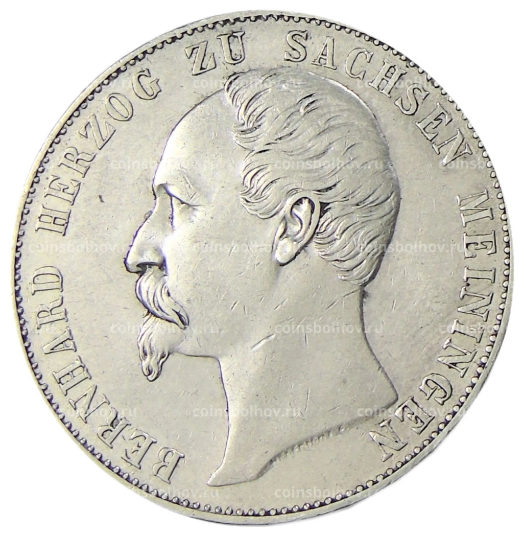 1 союзный талер 1866 года Германские государства  Саксен-Мейнинген