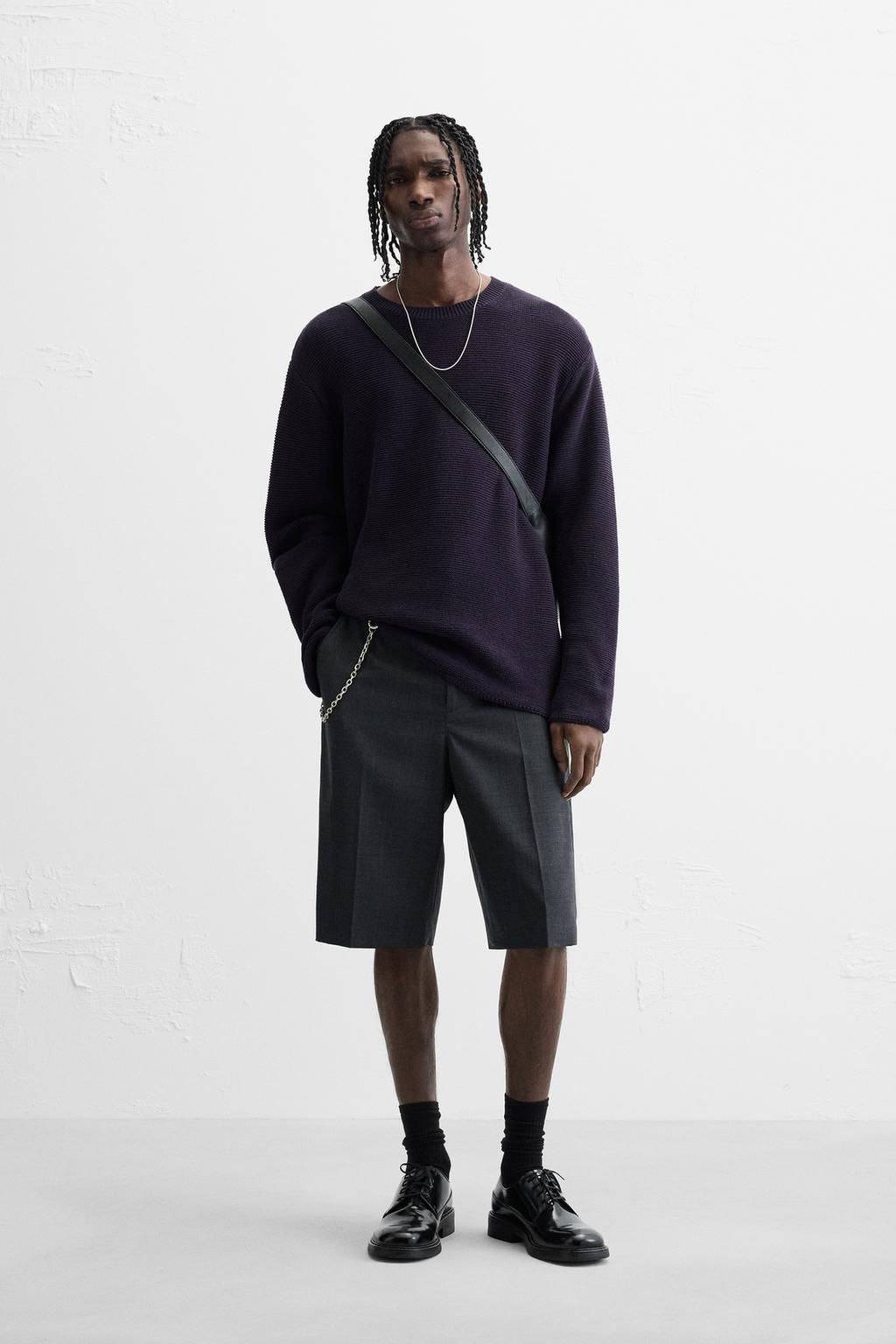 TEXTURED COTTON BLEND SWEATER - Zara фото 24