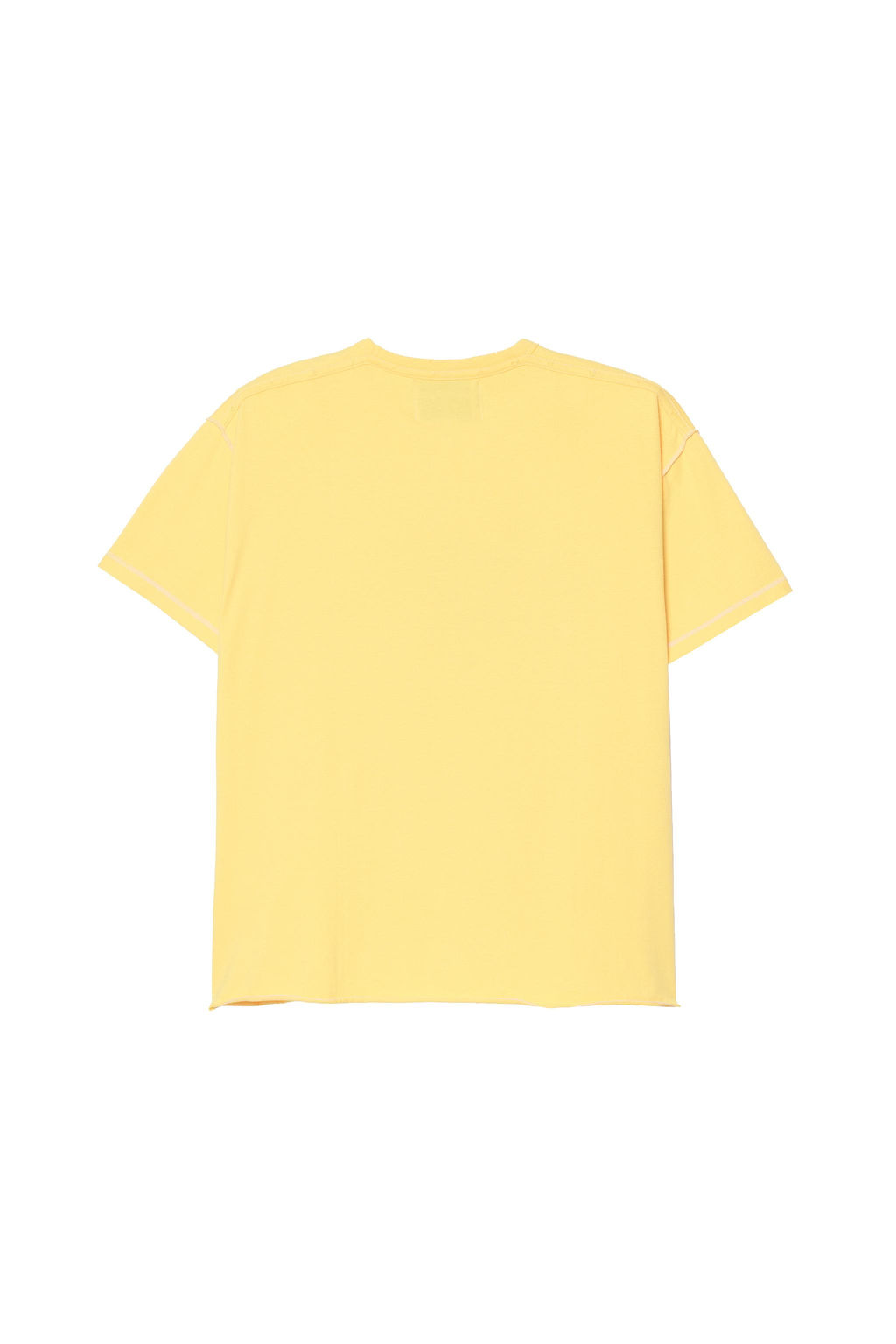 CAMISETA EFECTO REV?S TEXTO LAVADO CRUSH / Amarillo