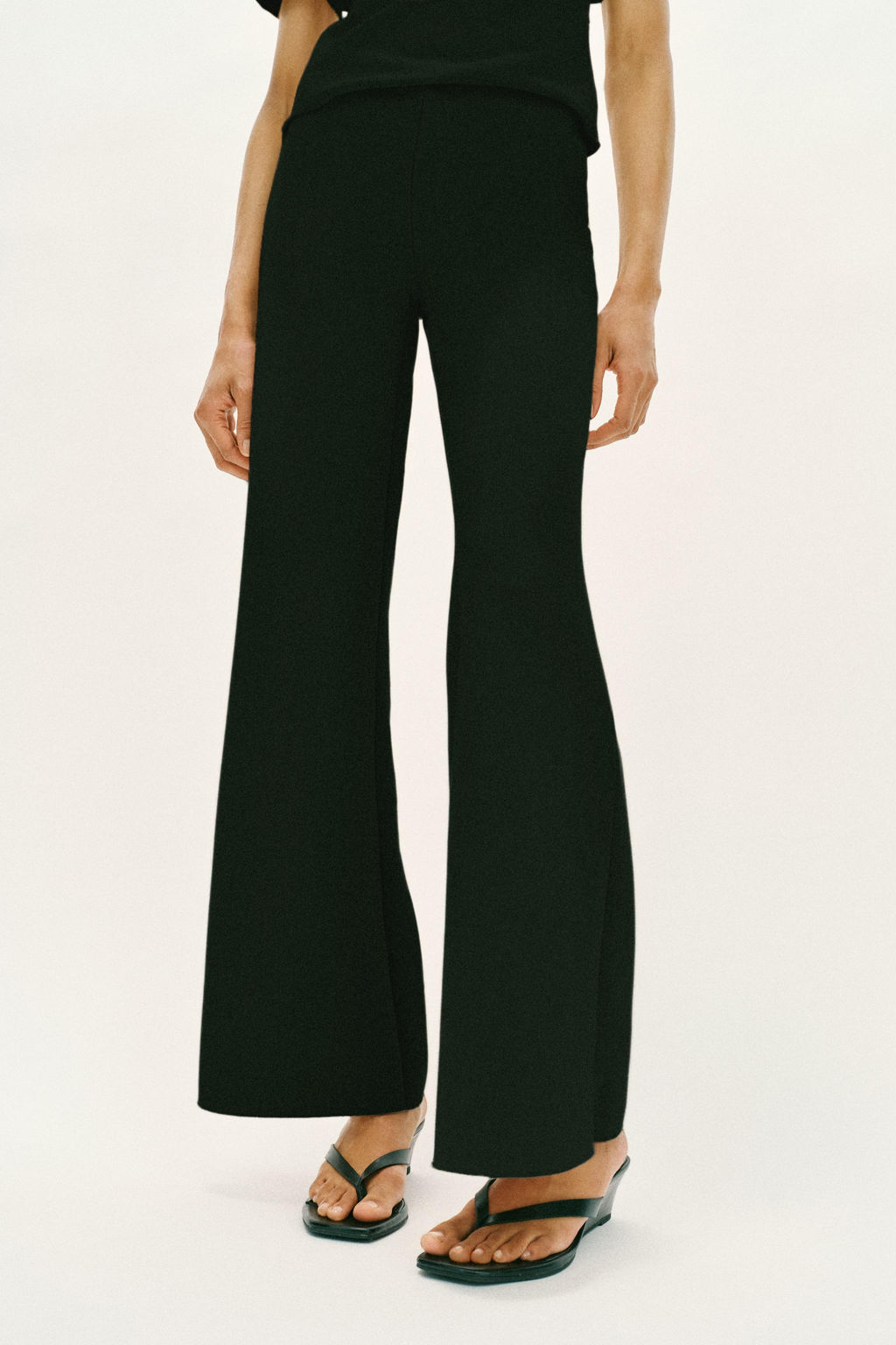 PANTAL?N ANCHO STRETCH / Negro - Zara фото 2