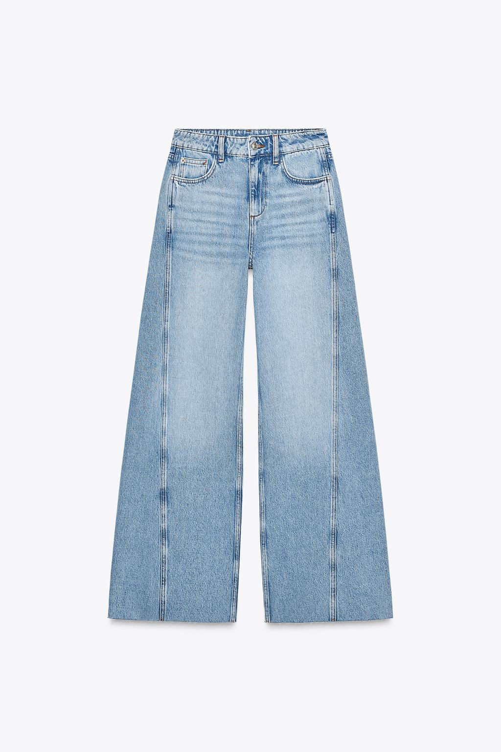 Z1975 WIDE-LEG MID-WAIST JEANS WITH SIDE SEAMS - Zara фото 15