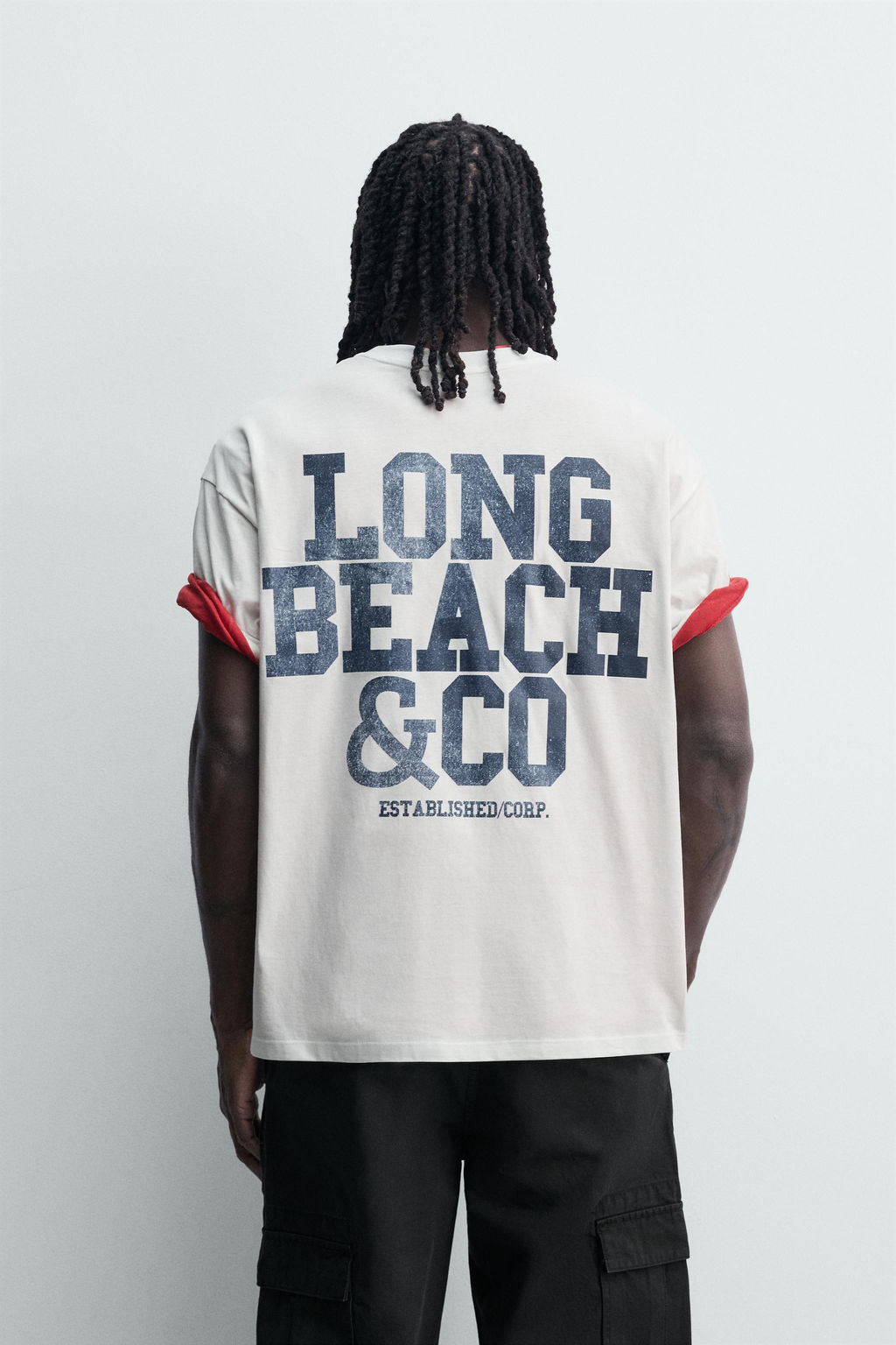 CAMISETA RELAXED FIT ESTAMPADOS LAVADOS / Blanco
