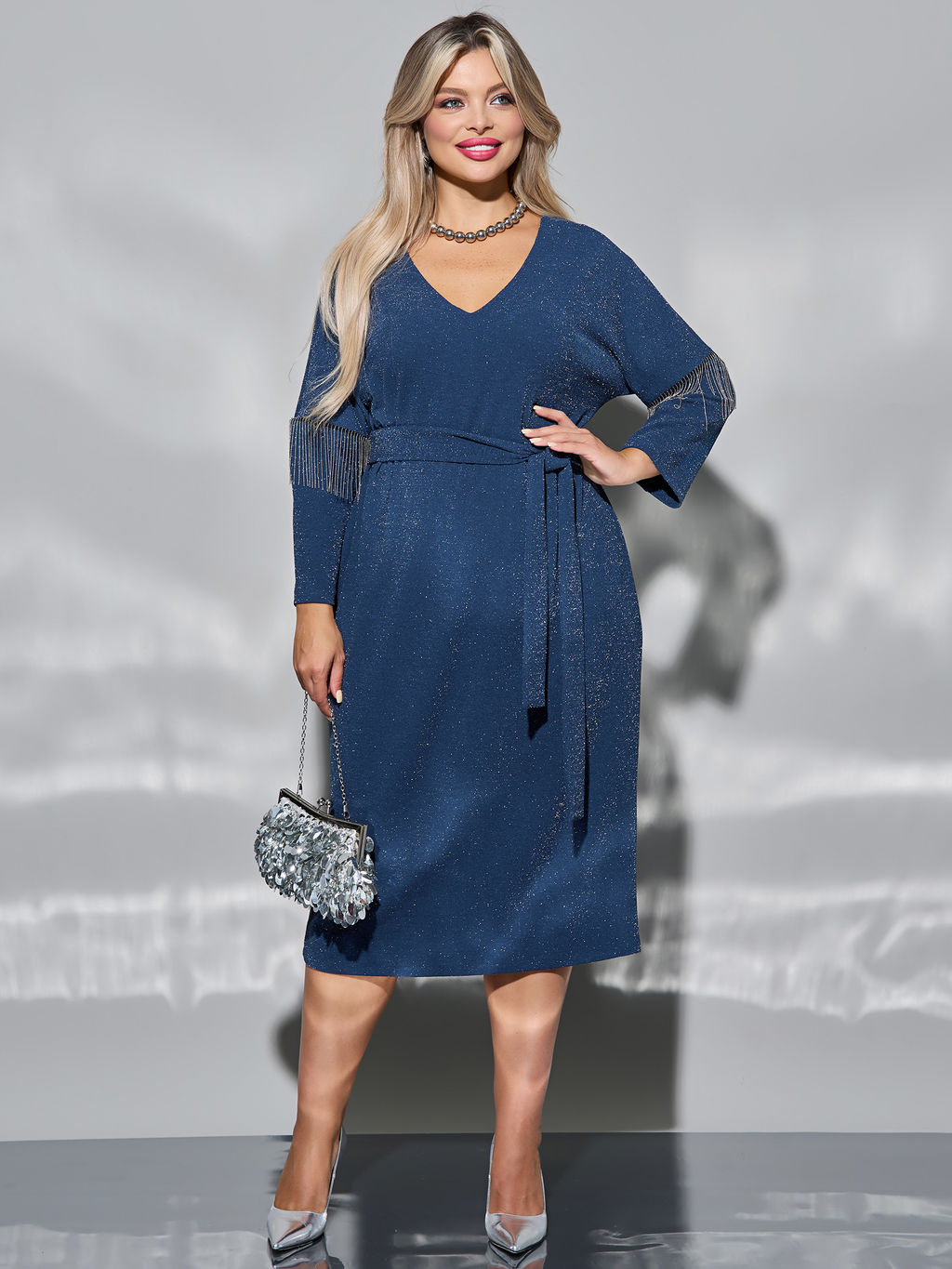 Платье 0385-1 темно-синий