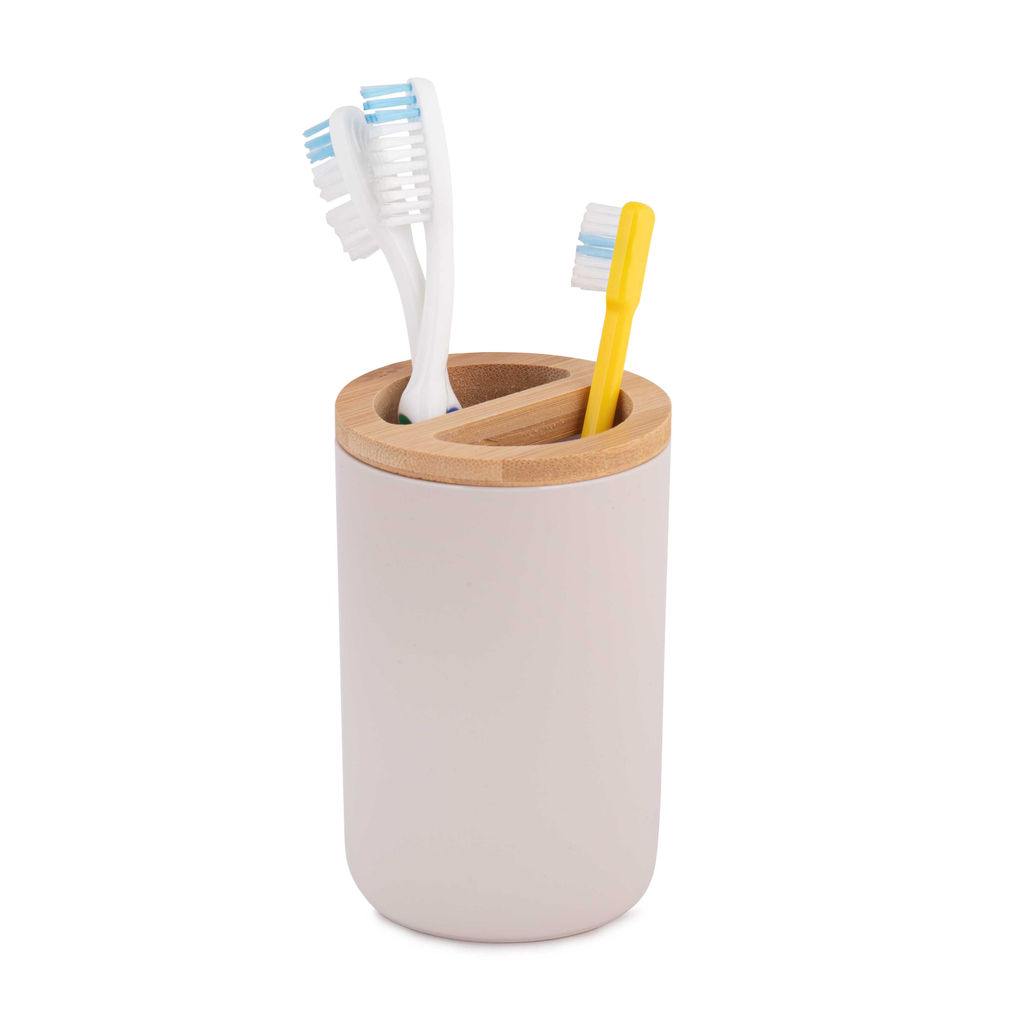 Подставка для зубных щеток п/эт. "Бамбук" (бежевый)