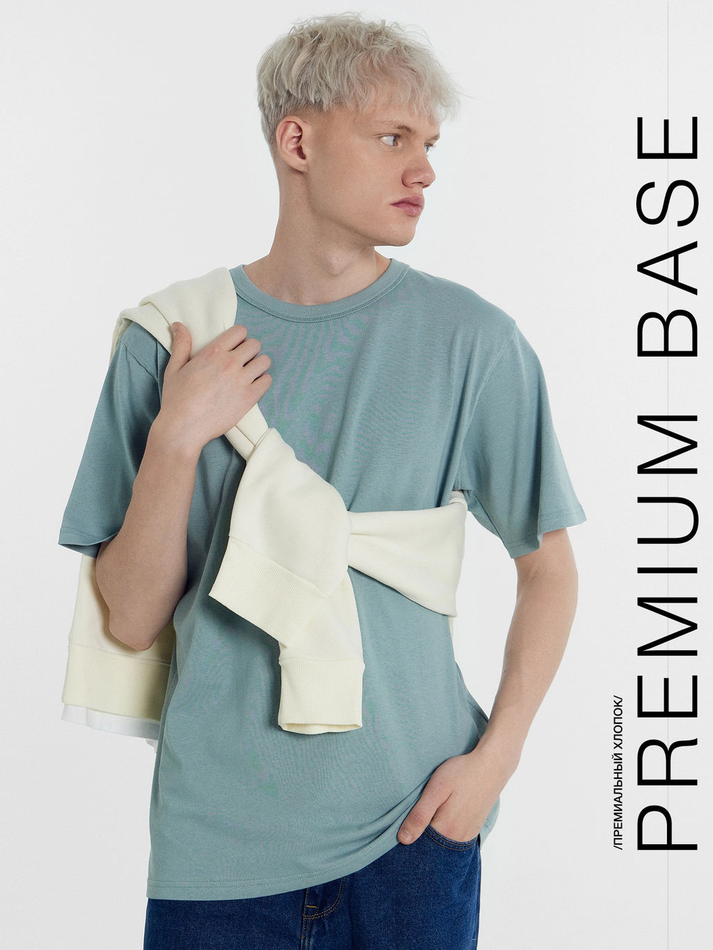 Футболка мужская в синем оттенке сланец 111875