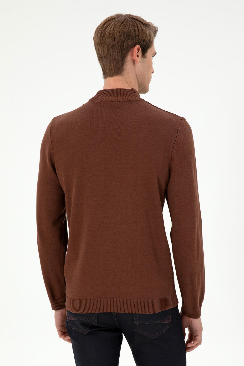 Мужской коричневый свитер Неожиданная скидка в корзине - U.s. polo assn фото 5