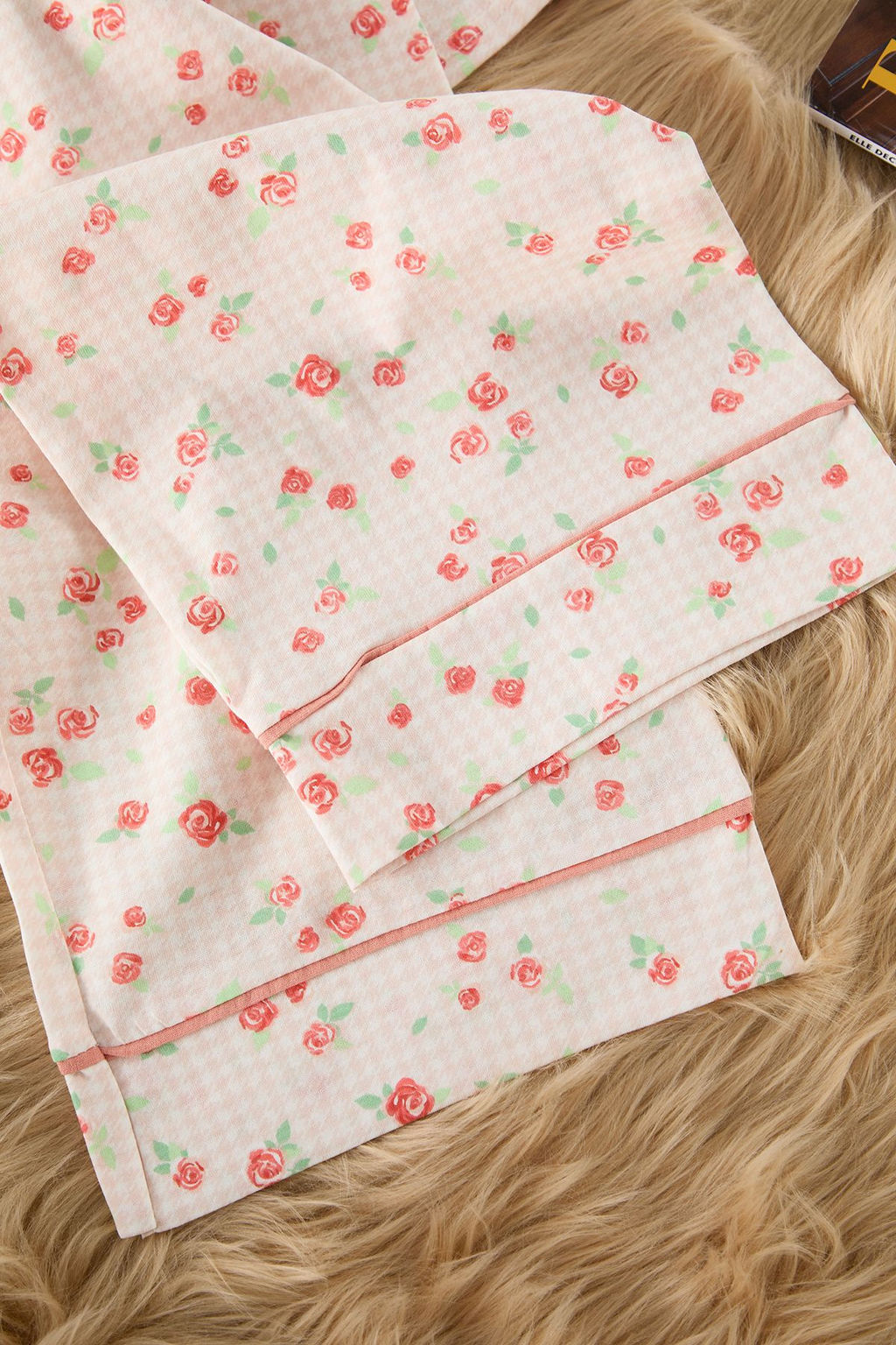 Trendyolmilla Pembe %100 Pamuklu Cicekli Biyeli Orme Pijama Tak?m? THMAW25PT00202 фото 8