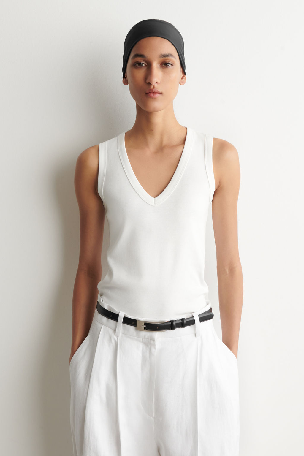 CAMISETA DE TIRANTES DE ALGOD?N CON CUELLO DE PICO - H&m фото 4