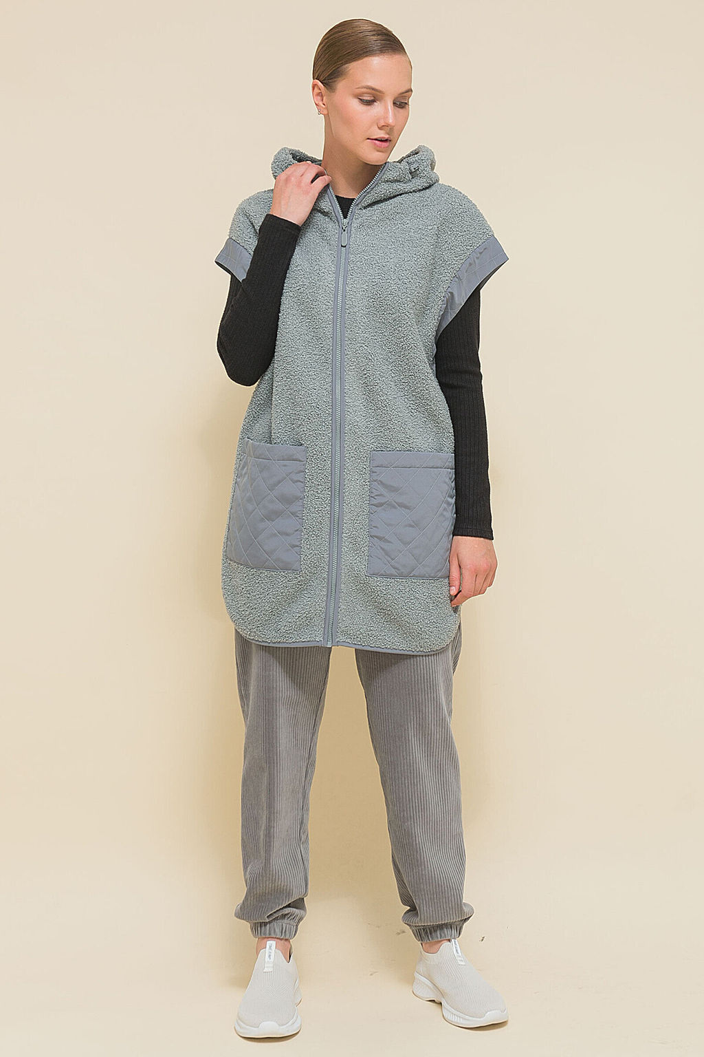 PELICAN, жилет женский, Серый  фото 5