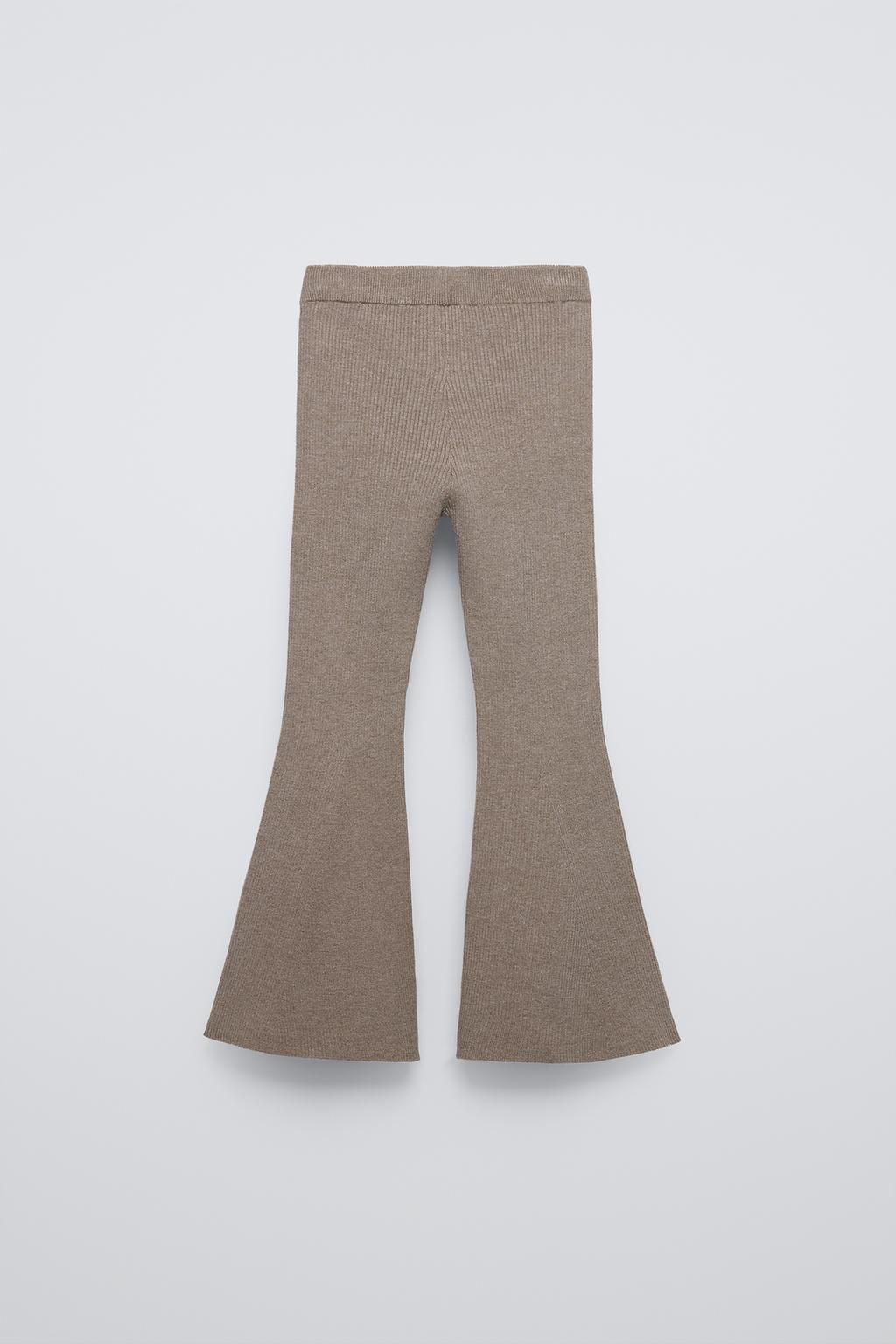 KNITTED BELL BOTTOM LEGGINGS - Zara фото 4