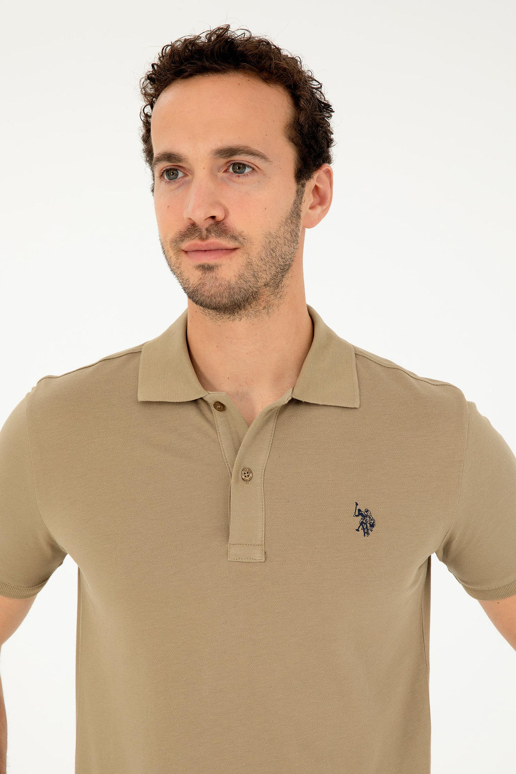 Мужская базовая футболка цвета хаки Неожиданная скидка в корзине - U.s. polo assn фото 2