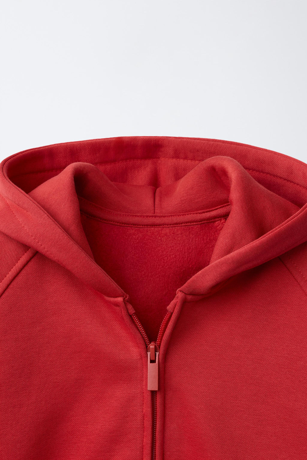 SUDADERA FELPA CREMALLERA / Rojo medio - Zara фото 3