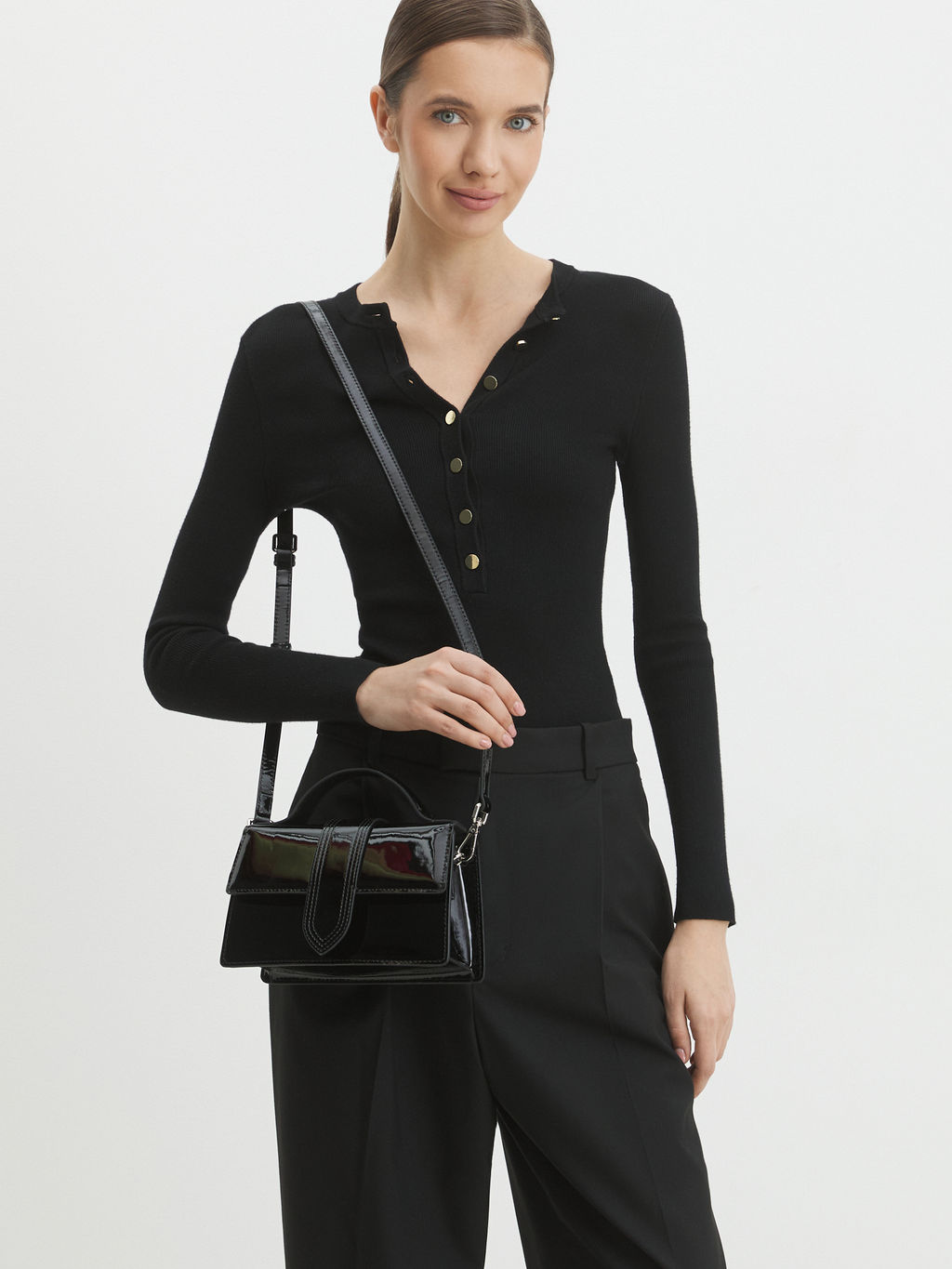 Женская сумка с ручками TENDANCE Артикул 4248351, черный  фото 5