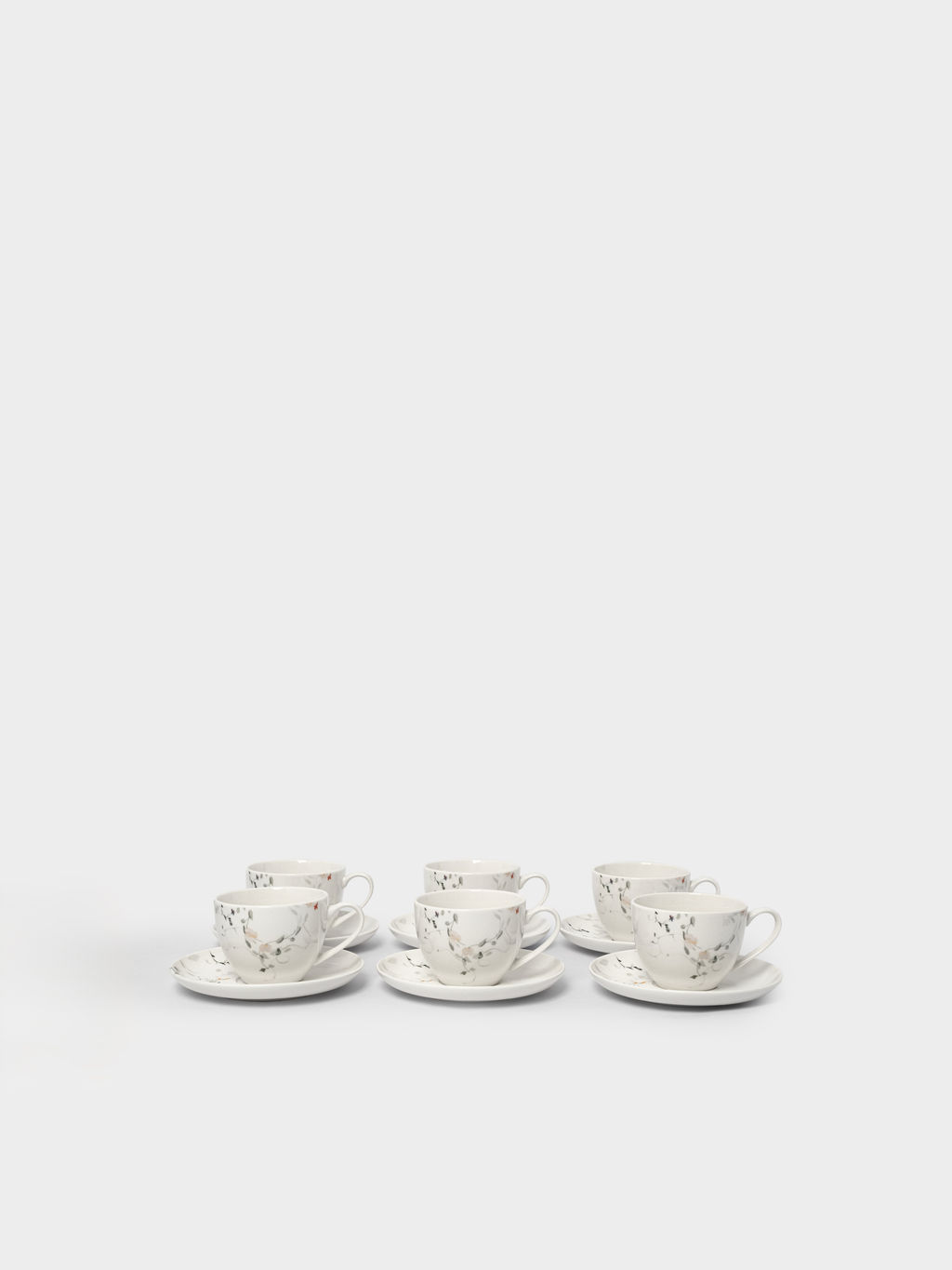 Пара чайная, 6 перс, 12 пр, 220 мл, фарфор N, белая, Цветы и листья, Primrose - Anna lafarg фото 2