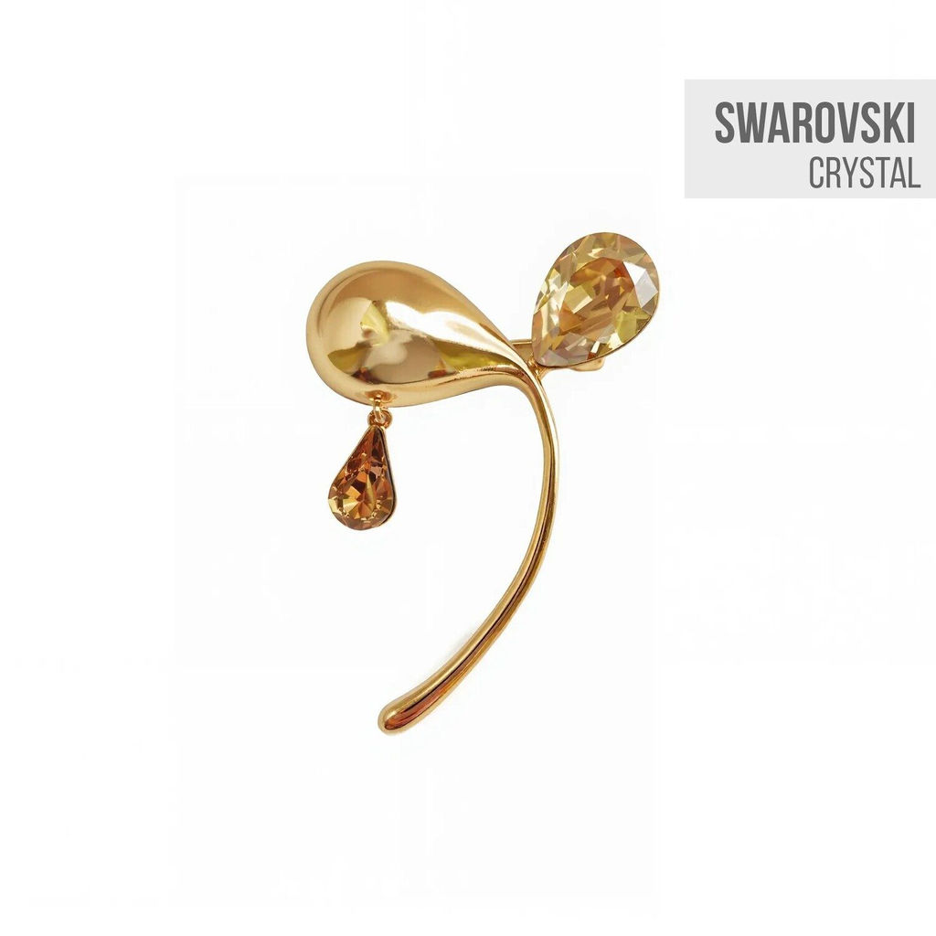 Брошь с кристаллами Swarovski