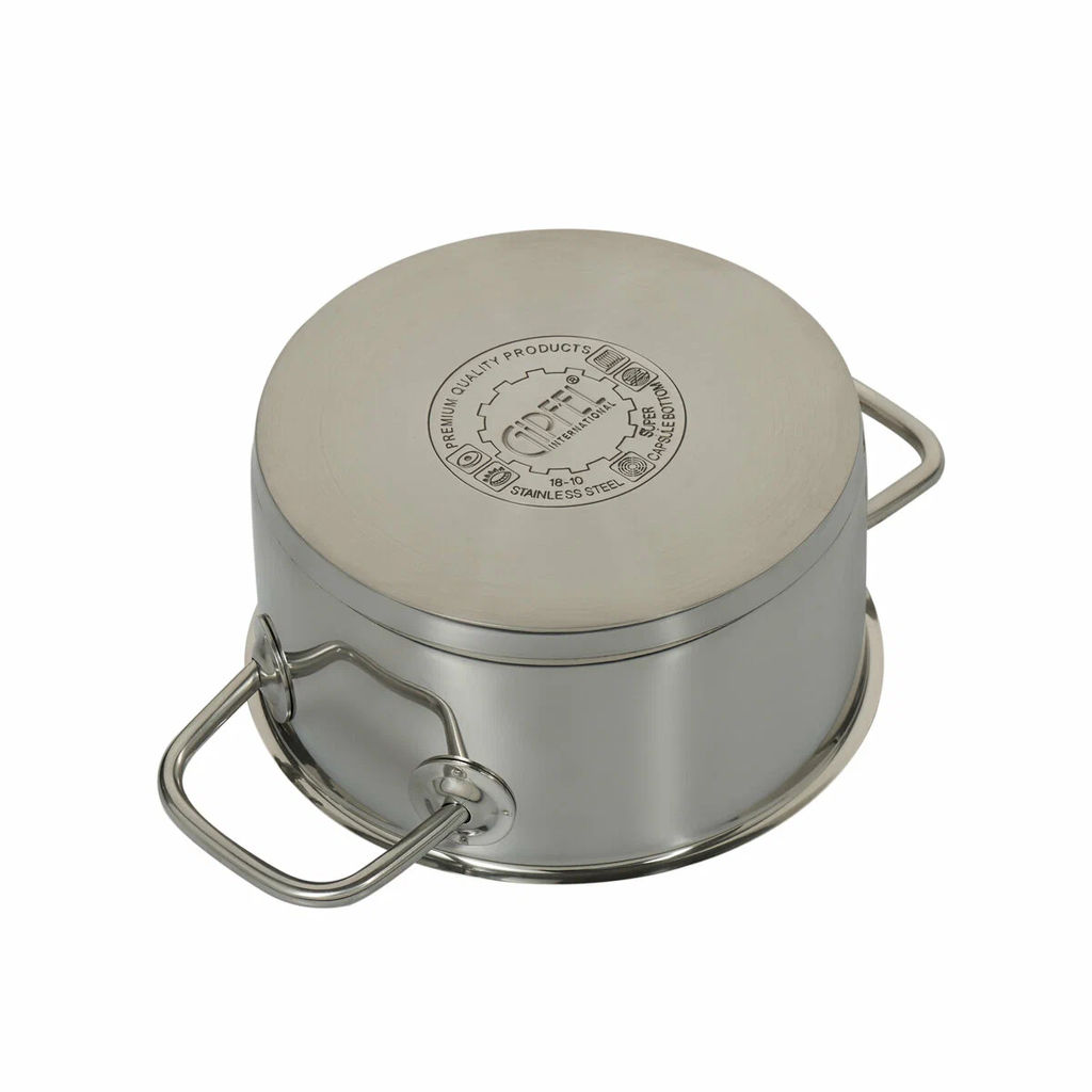 2697 GIPFEL Кастрюля CAPELLA 2л/18х9см, нержавеющая сталь 18/10, стеклянная крышка. Толщина: 0,6 мм - Werner фото 2