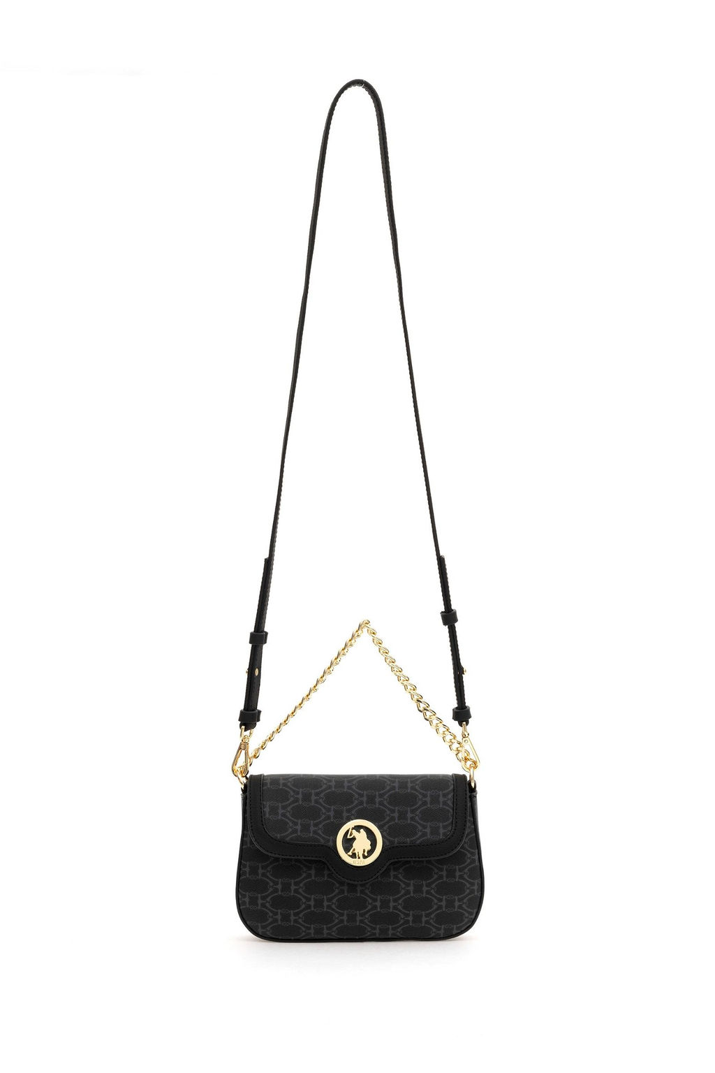 Женщина черная сумка для плеча Скюрная скидка в корзине - U.s. polo assn фото 4