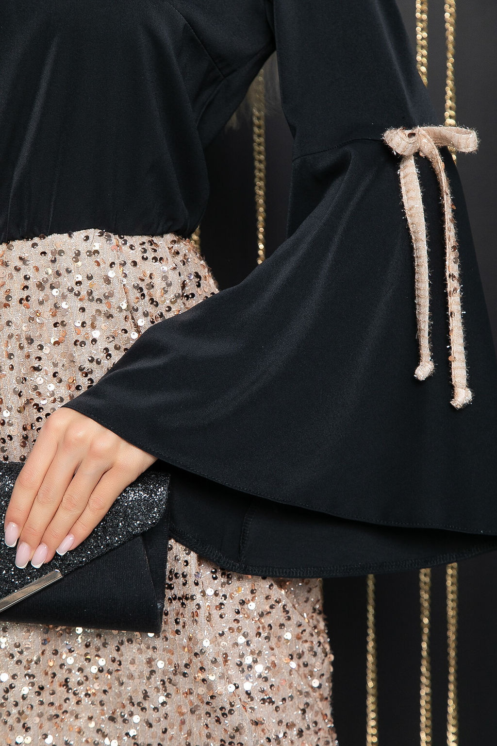 Платье Блэр (черно-бежевое) П11997 - Lt collection фото 3