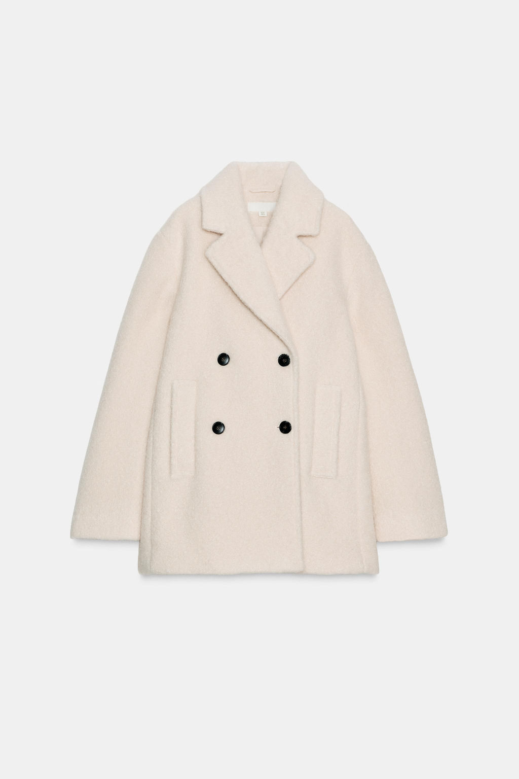BOUCL_ DOUBLE-BREASTED MID-LENGTH COAT - Zara фото 7