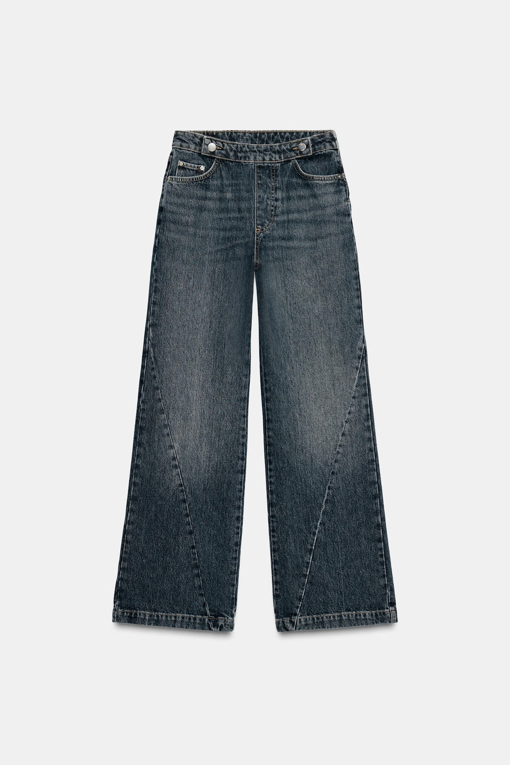 Z1975 FLARE MID-WAIST JEANS WITH BUTTONS - Zara фото 6