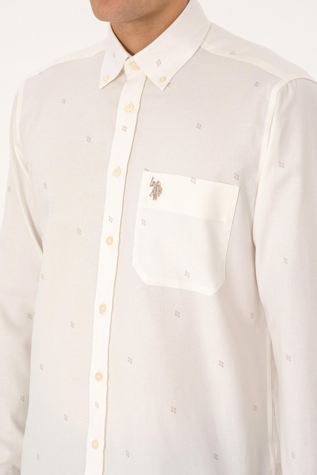 Erkek Krem Uzun Kollu G_mlek - U.s. polo assn фото 7