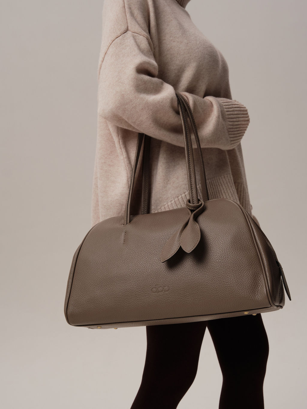 Кожаная сумка Petal DBR 31338 таупе  фото 6