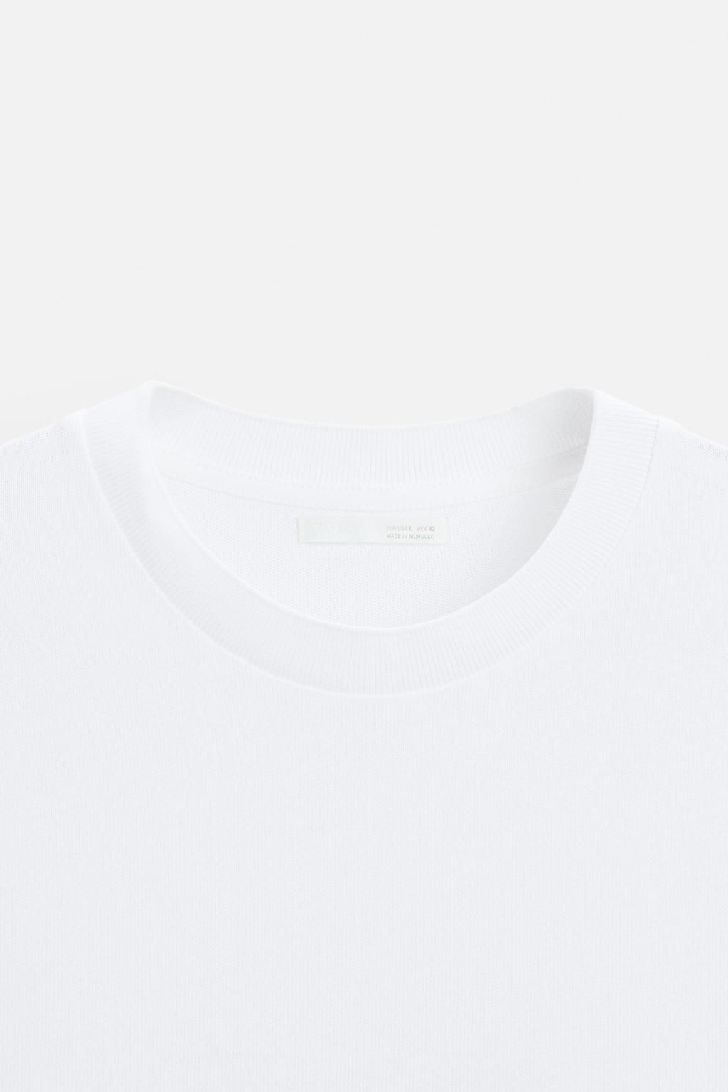BASIC KNIT T-SHIRT - Zara фото 9