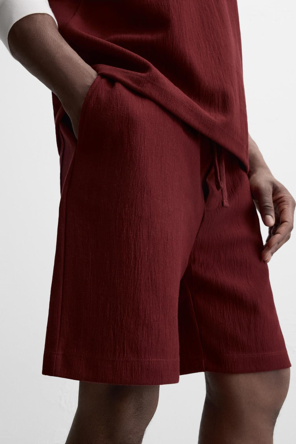 TEXTURED JOGGER BERMUDA SHORTS - Zara фото 14