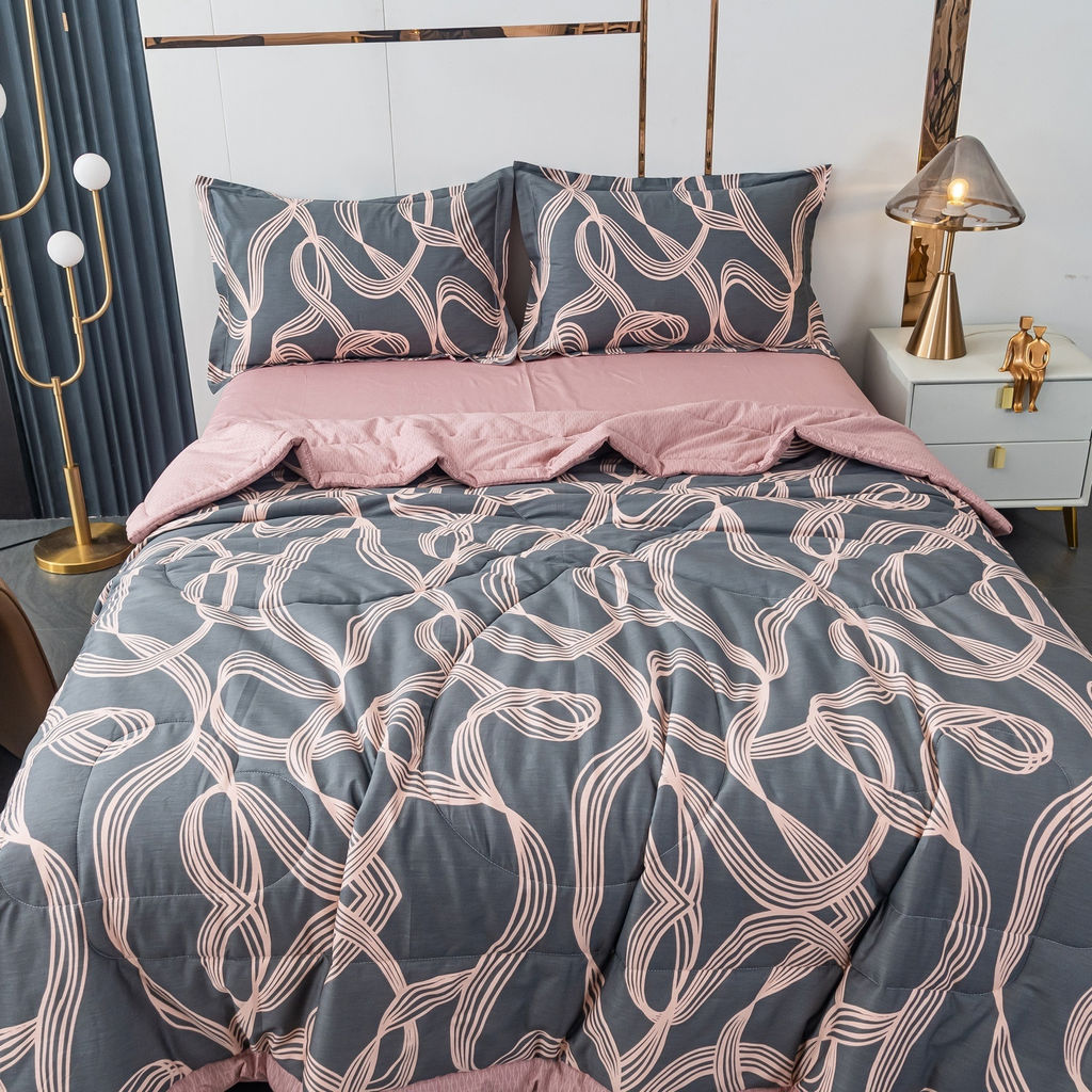 Комплект постельного белья Сатин с Одеялом 100% хлопок OB143 Евро/50-70 2 шт - Ситрейд фото 4