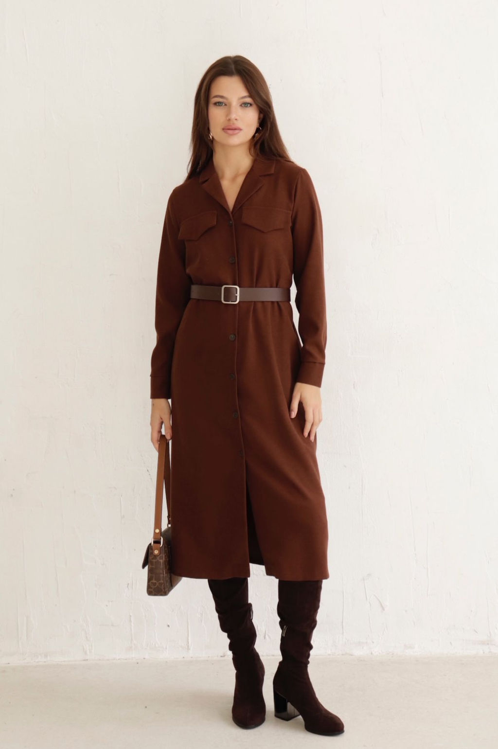 Платье-рубашка с английским воротником - Martichelli фото 184