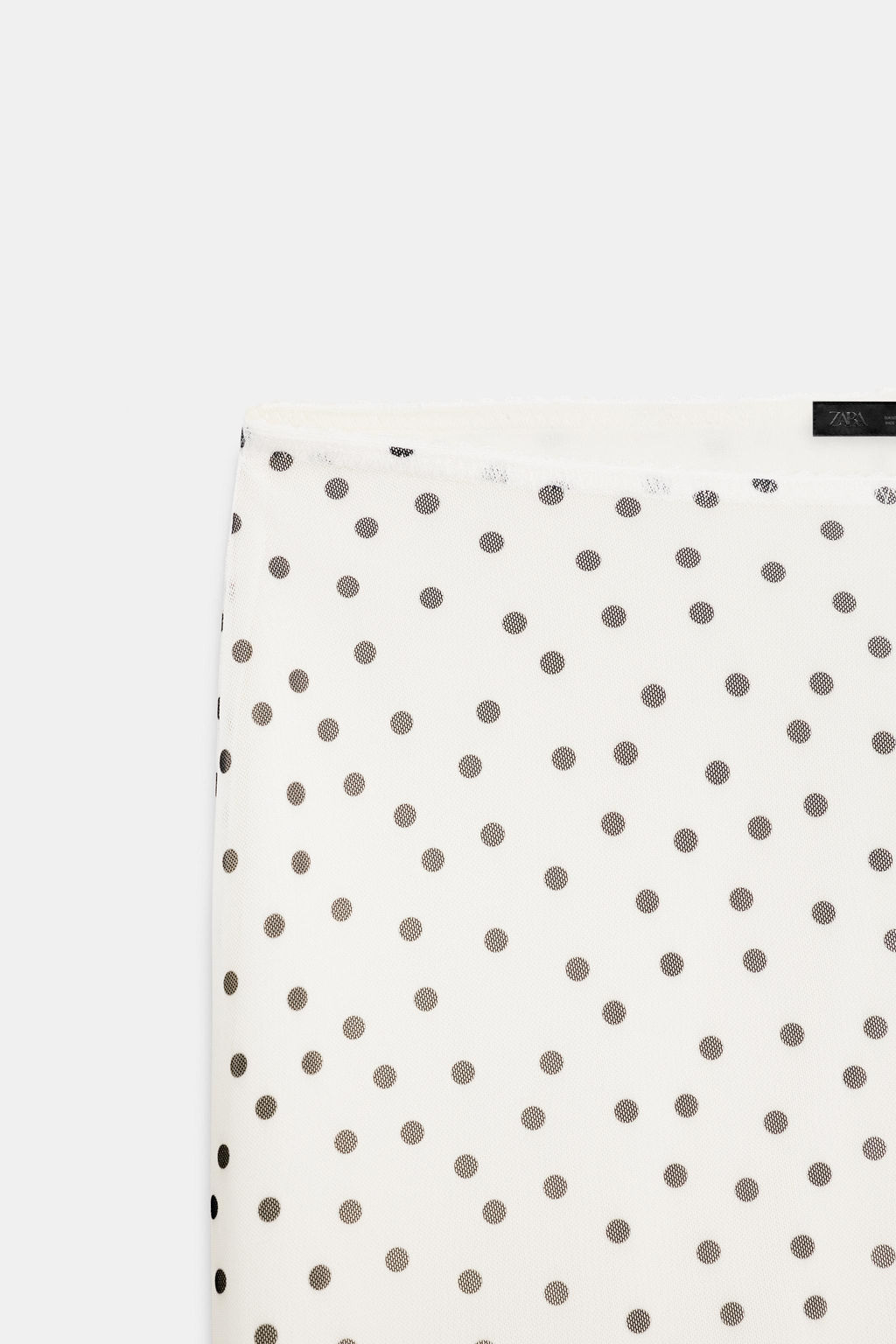 FALDA TUL ESTAMPADO LUNARES / Blanco / Negro - Zara фото 11