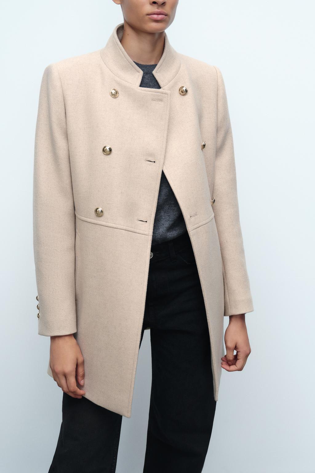 WOOL BLEND DOUBLE-BREASTED COAT - Zara фото 26