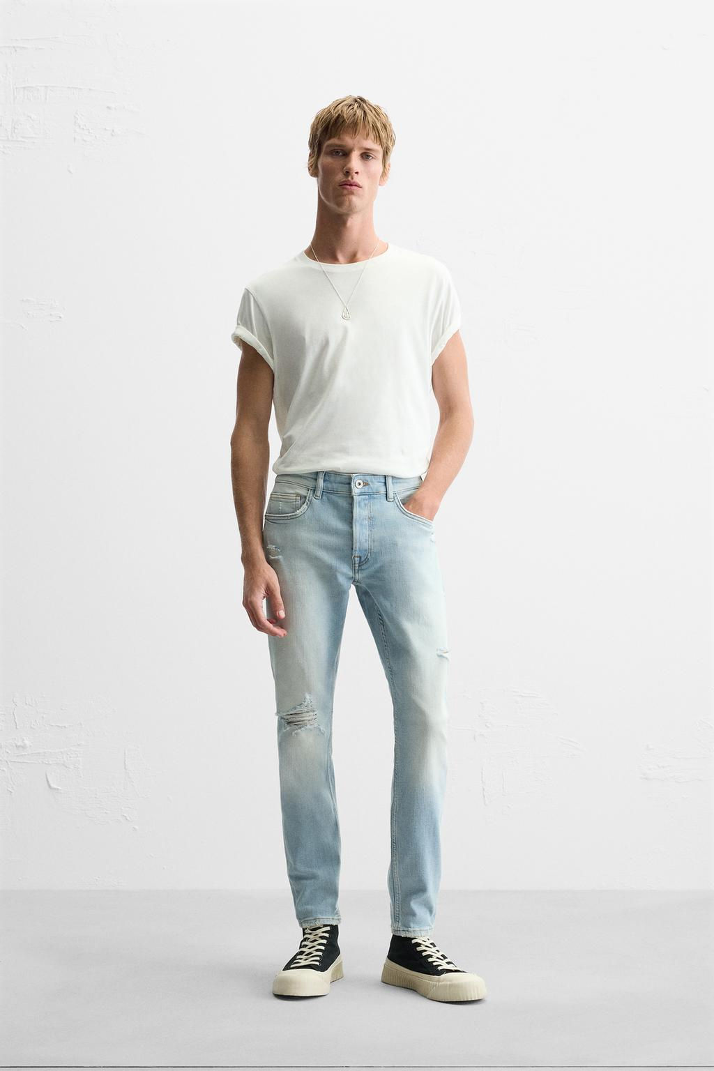 RIPPED SKINNY FIT JEANS - Zara фото 10