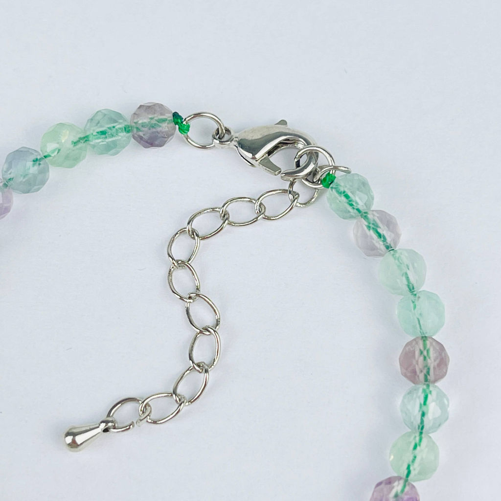 Браслет из Флюорита огранка 17,5 см + - Радуга самоцветов фото 5