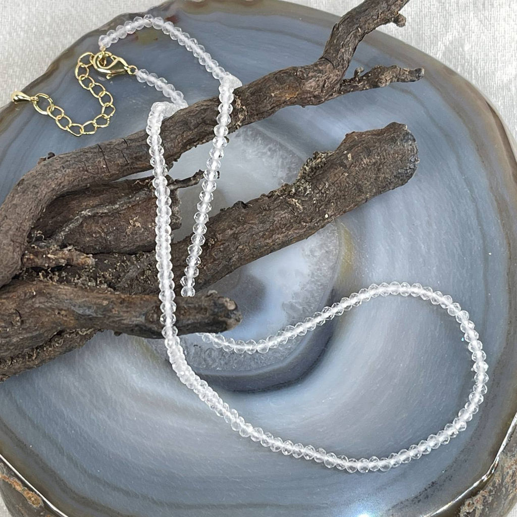 Бусы-Чокер из Горного Хрусталя огранка 42 см +