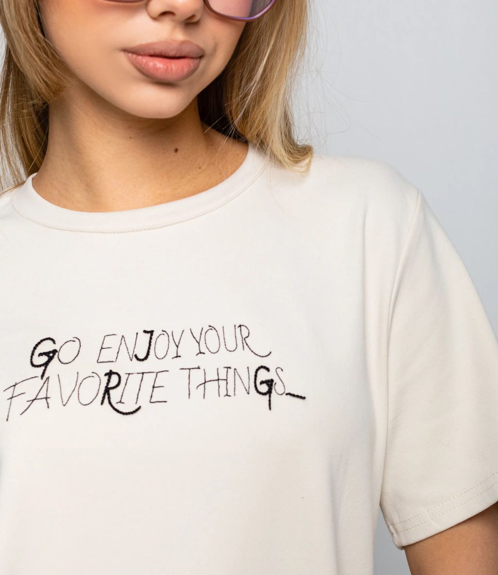 Футболка #КТ6117, светло-бежевый - Dommod фото 5