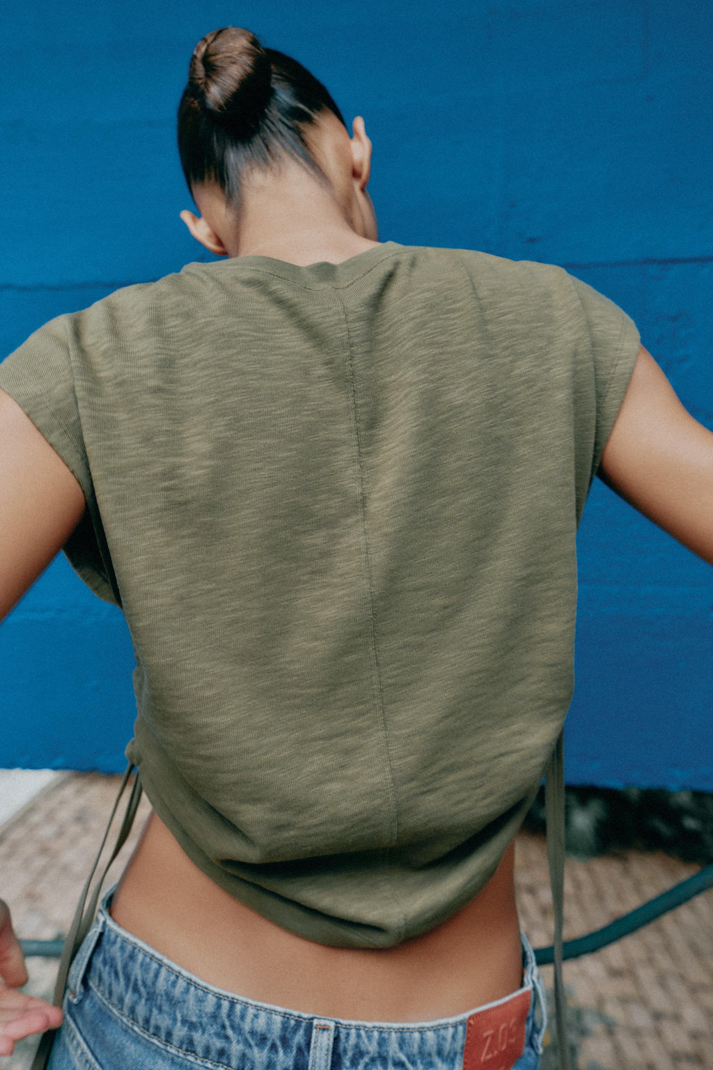CAMISETA R?STICA FRUNCES / Khaki