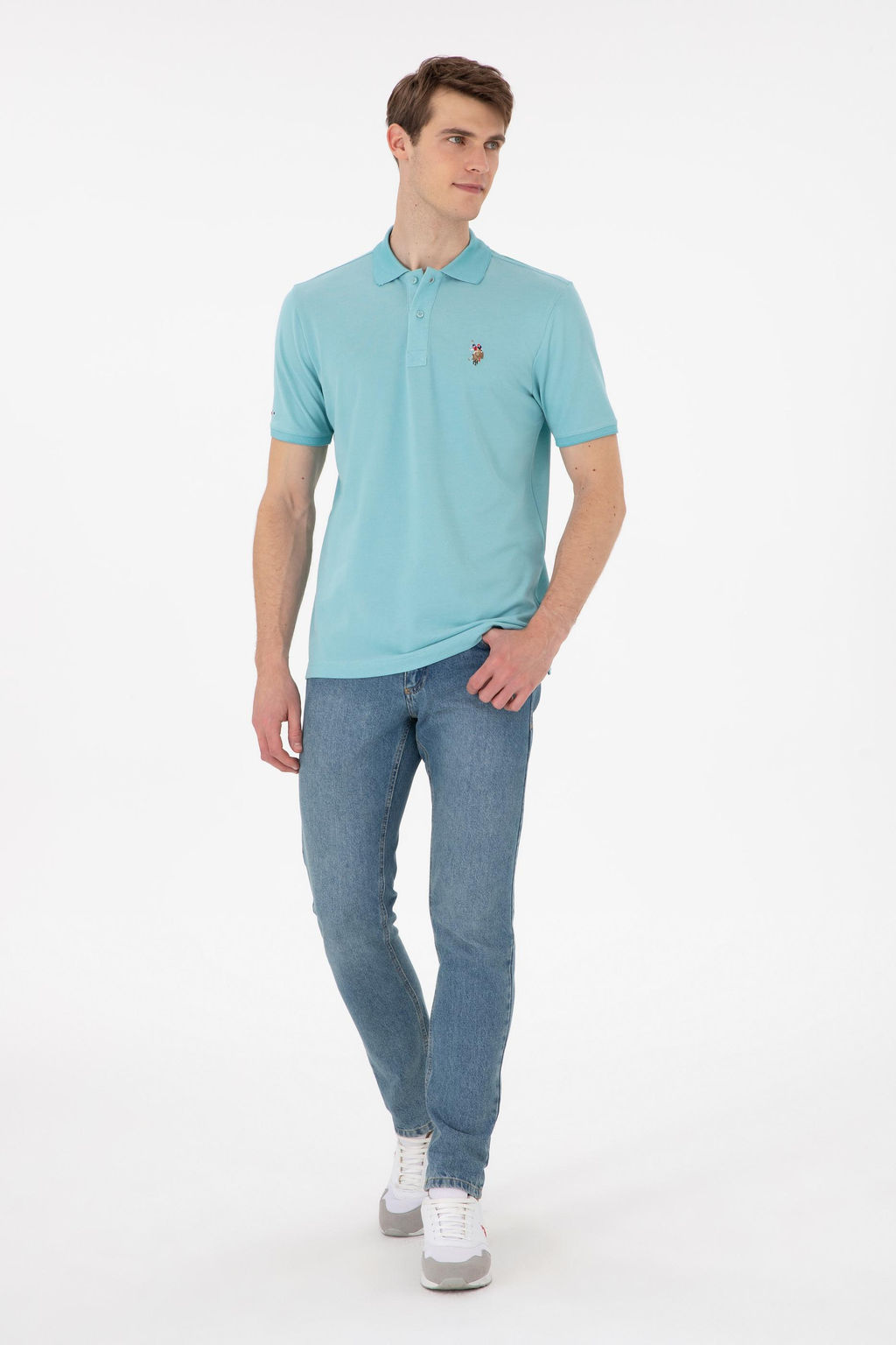 Мужская мятная базовая футболка Неожиданная скидка в корзине - U.s. polo assn фото 4